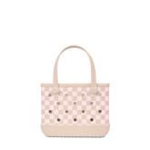 Bitty Bogg Bag - Checkered Linen/ Pink Marshmallow