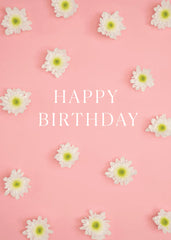 Happy Birthday Flowers Greeting Card