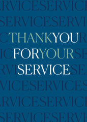 Thank You For Your Service Greeting Card