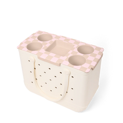 Top o' the Bogg to Ya - Checkered Linen/ Pink Marshmallow